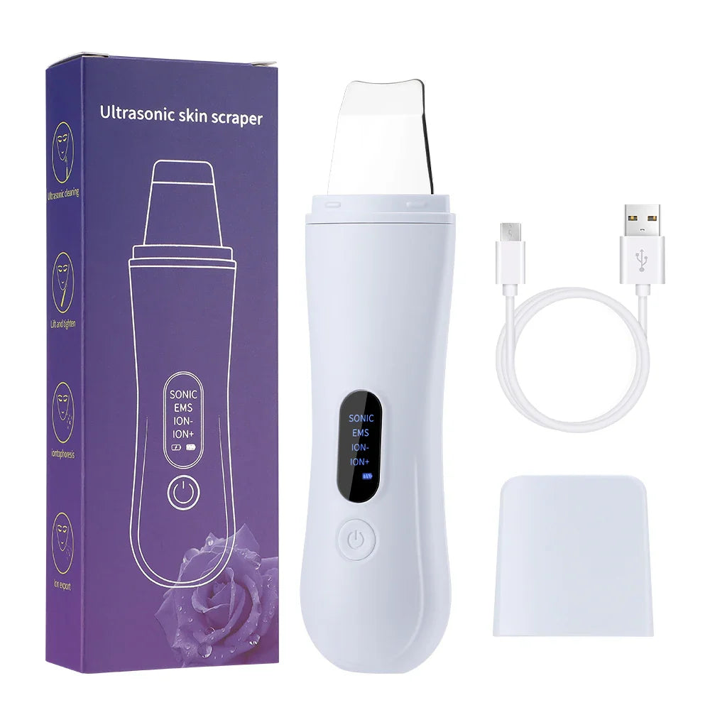 Ultrasonic Skin Scrubber - 4 Modes Facial Lifting Device