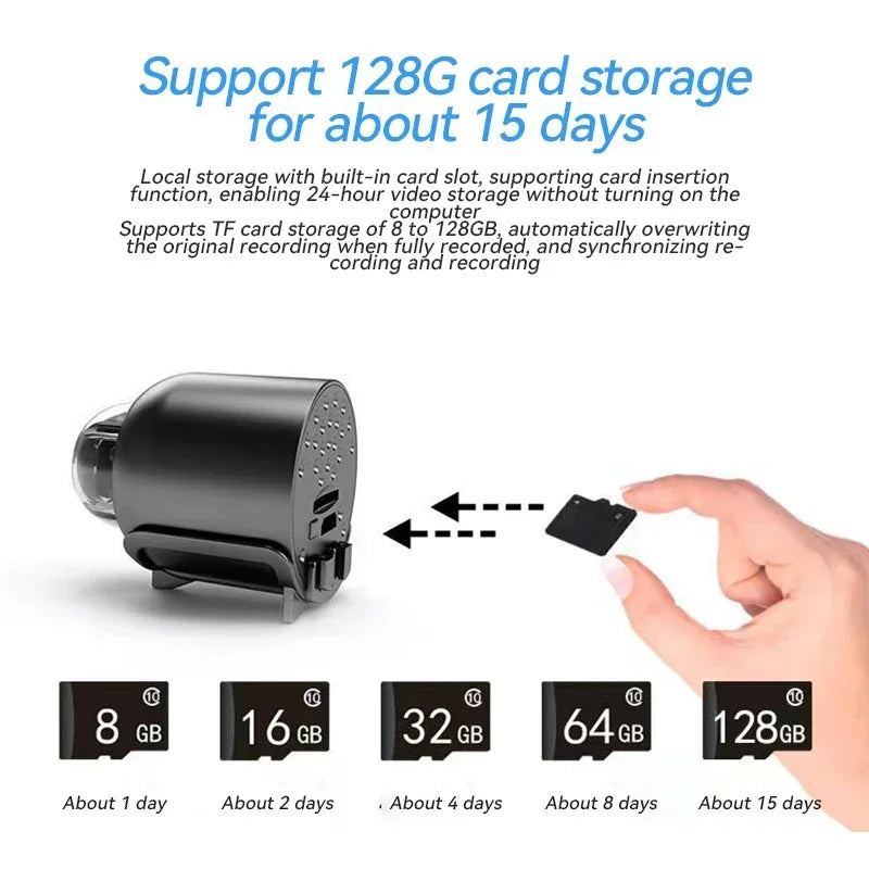 Compact WiFi Surveillance Camera – HD Smart Security Camera with Night Vision, Motion Detection & Remote Monitoring
