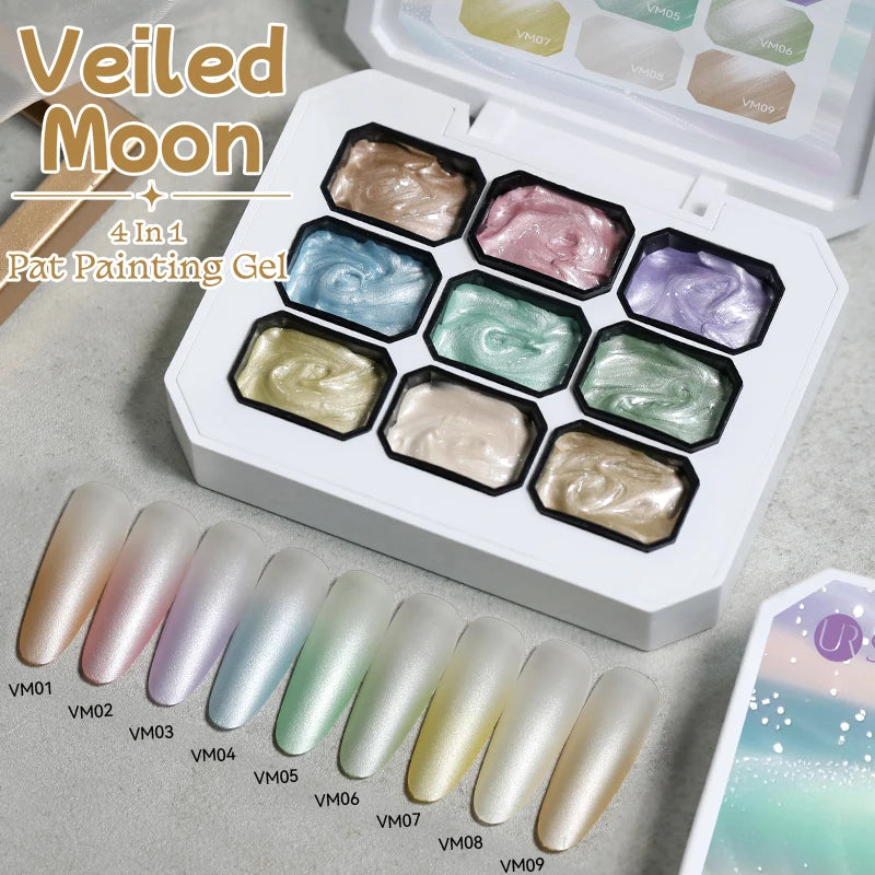 UR SUGAR 9 Colors Gradient Painting Gel – DIY Nail Art Perfection Kit