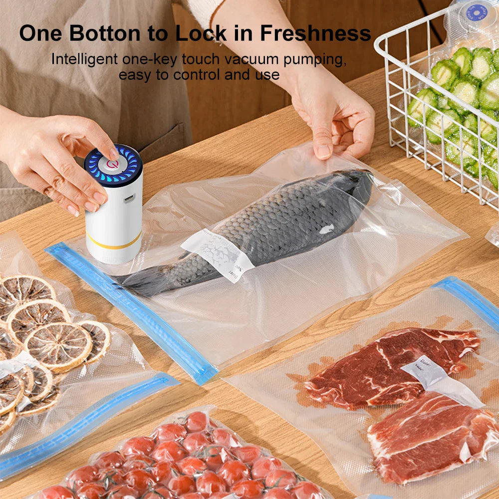 Handheld Vacuum Sealer  — Keep Food Fresh Up to 5× Longer, Anywhere