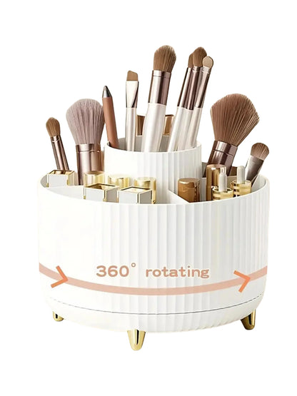 360° Rotating Makeup Organizer – Stylish Cosmetics Storage for Effortless Beauty