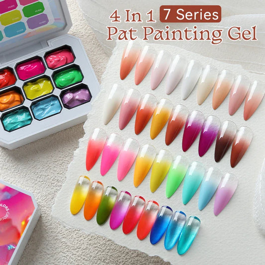 UR SUGAR 9 Colors Gradient Painting Gel – DIY Nail Art Perfection Kit