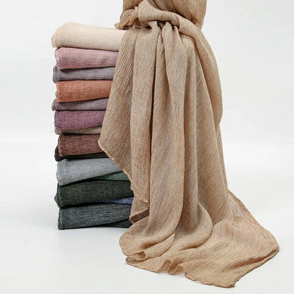 Rayon Cotton Hijab Scarf – Soft Lightweight Shawl for All-Season Elegance