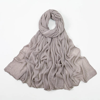 Rayon Cotton Hijab Scarf – Soft Lightweight Shawl for All-Season Elegance