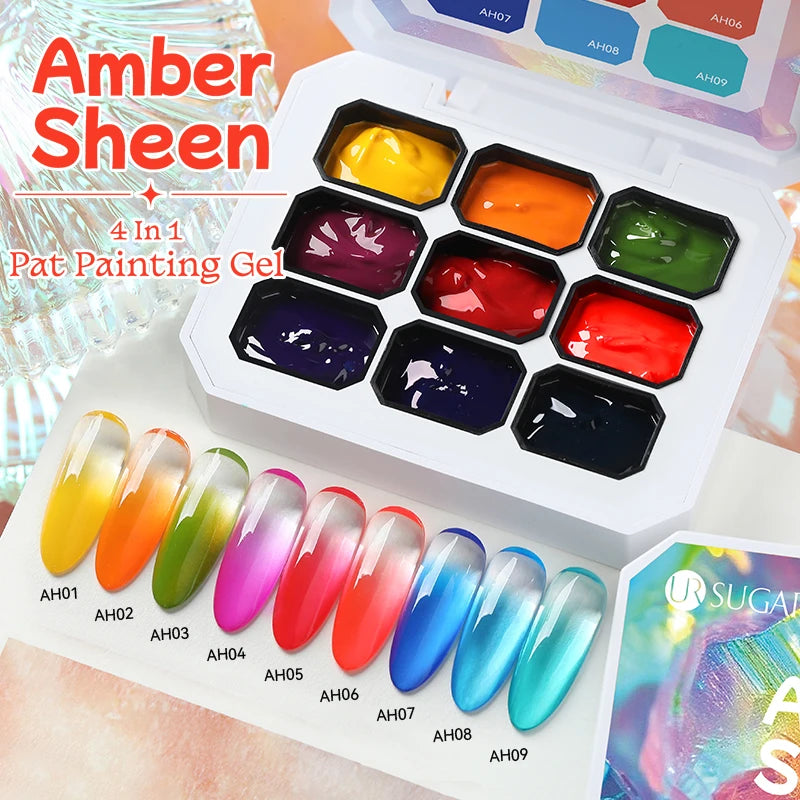 UR SUGAR 9 Colors Gradient Painting Gel – DIY Nail Art Perfection Kit