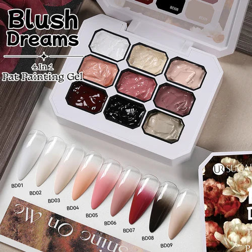 UR SUGAR 9 Colors Gradient Painting Gel – DIY Nail Art Perfection Kit
