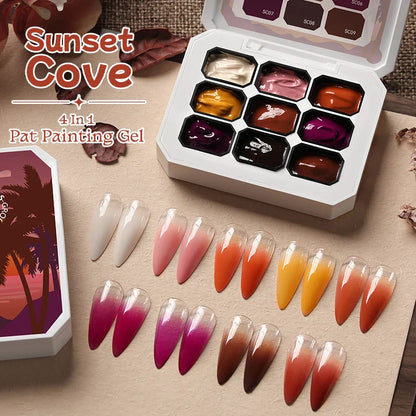 UR SUGAR 9 Colors Gradient Painting Gel – DIY Nail Art Perfection Kit