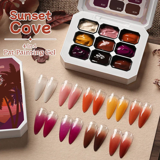 UR SUGAR 9 Colors Gradient Painting Gel – DIY Nail Art Perfection Kit