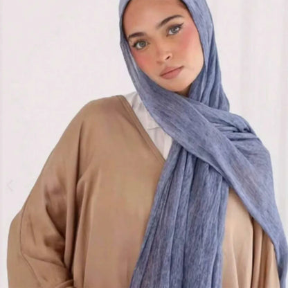 Rayon Cotton Hijab Scarf – Soft Lightweight Shawl for All-Season Elegance