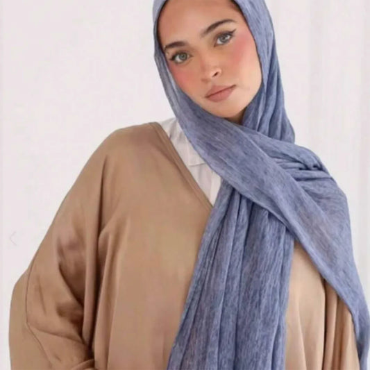 Rayon Cotton Hijab Scarf – Soft Lightweight Shawl for All-Season Elegance