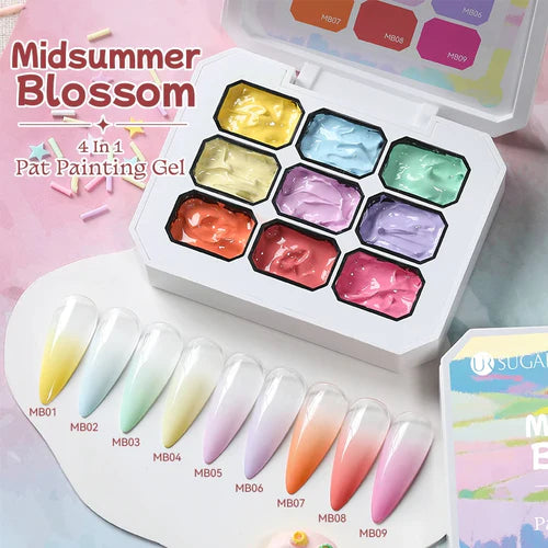 UR SUGAR 9 Colors Gradient Painting Gel – DIY Nail Art Perfection Kit