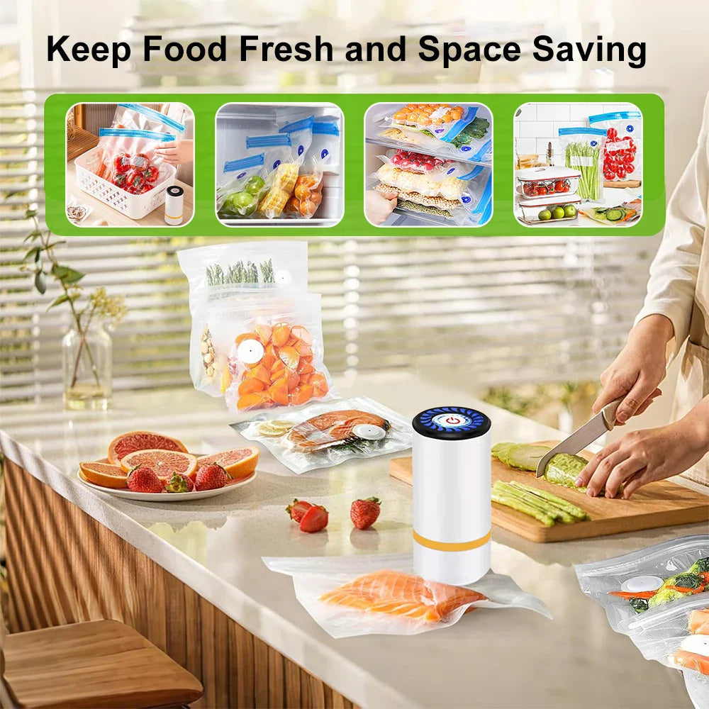 Handheld Vacuum Sealer  — Keep Food Fresh Up to 5× Longer, Anywhere