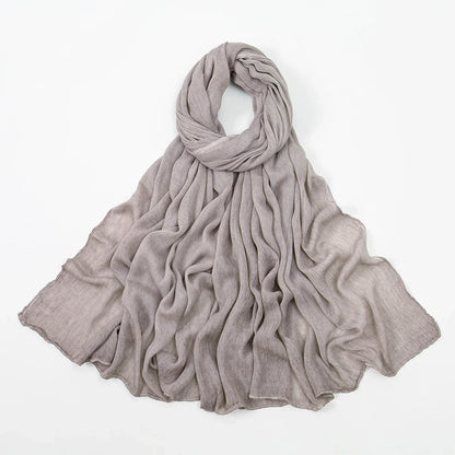 Rayon Cotton Hijab Scarf – Soft Lightweight Shawl for All-Season Elegance