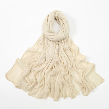 Rayon Cotton Hijab Scarf – Soft Lightweight Shawl for All-Season Elegance