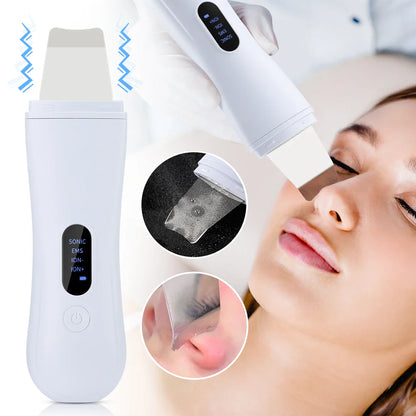 Ultrasonic Skin Scrubber - 4 Modes Facial Lifting Device