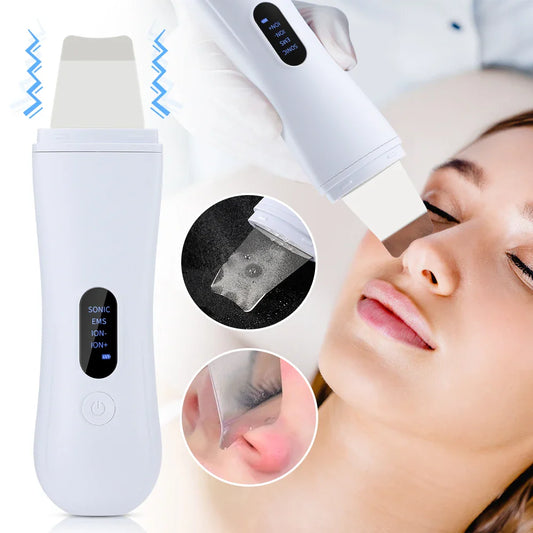 Ultrasonic Skin Scrubber - 4 Modes Facial Lifting Device