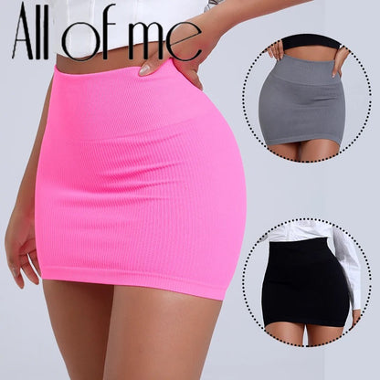 Mini Skirt Slimming Knitted – Chic High-Waist Bodycon Style