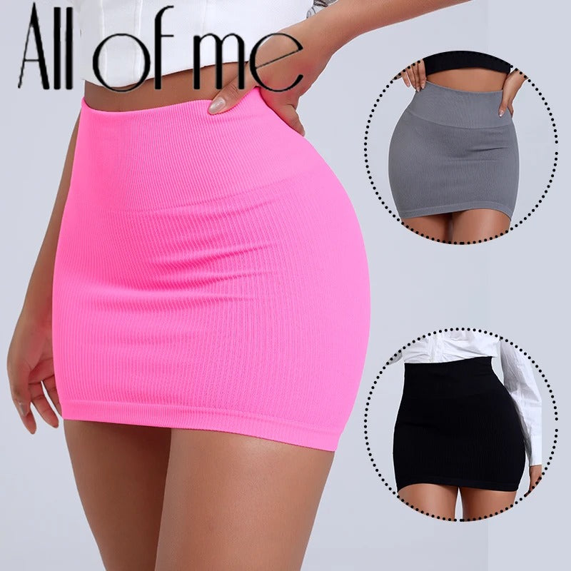 Mini Skirt Slimming Knitted – Chic High-Waist Bodycon Style