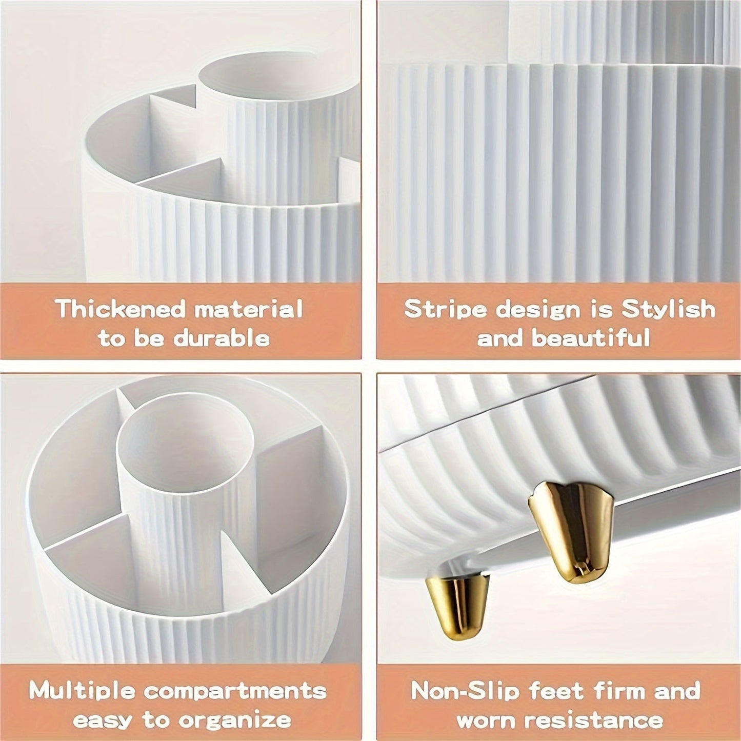 360° Rotating Makeup Organizer – Stylish Cosmetics Storage for Effortless Beauty